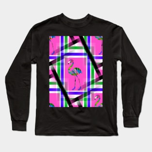 Chic Flamingo Pattern Long Sleeve T-Shirt